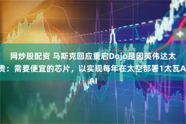 网炒股配资 马斯克回应重启Dojo是因英伟达太贵：需要便宜的芯片，以实现每年在太空部署1太瓦AI